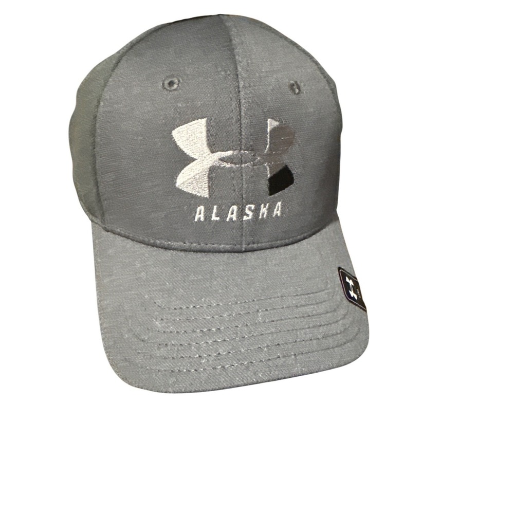 Under Armour Alaska Grey Embroidered UPF 50 Baseball Cap Hat Mens L/XL NEW